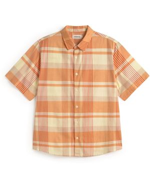 Thinking Mu Plaid Shirt Tom - Orange