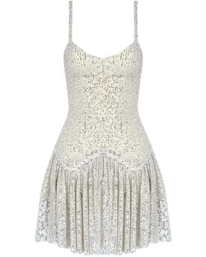 Alive New York City Diamond Starlight Mini Dresss - White