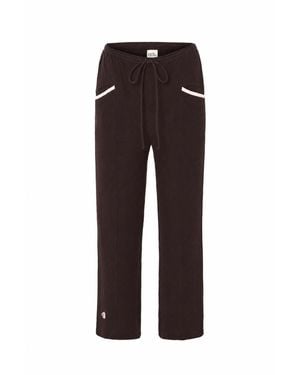 Par & Escala Straight Leg Drawstring Nico Trousers - Black