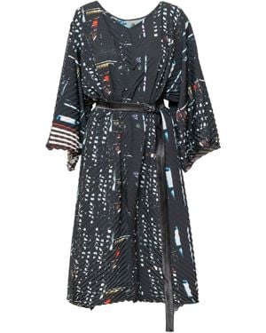 ARTISTA Bright Pleated Midi Dress - Black