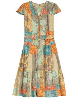 Niza Short Dress With Lace Hem Kaori - Green