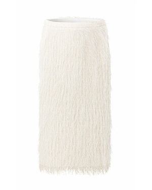 Centre Piece Romee Fringe Skirt - White