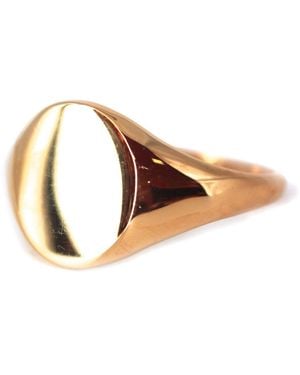 VicStoneNYC Fine Jewelry Bold And Big Oval Signet Rose Ring For - Metallic