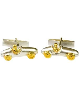 Simon Kemp Jewellers Bugatti Vintage Racing Car Cufflinks Eighteen Carat On Cufflinks - Yellow