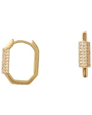 Alexie of Athens Pavé Hinge Hoop - Metallic