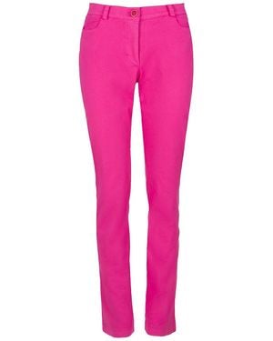 Conquista Fuchsia Tie Dye Long Fitted Trousers - Pink