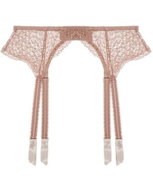 Journelle Neutrals Allegra Suspender Belt Praline - Pink