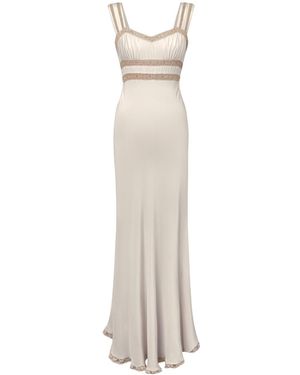 Sanctumum Neutrals Calais Silk Slip Dress - White