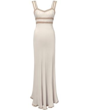 Lily Phellera Neutrals Calais Silk Slip Dress - White
