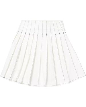 Amy Lynn Ziggy Pleated Mini Skirt - White