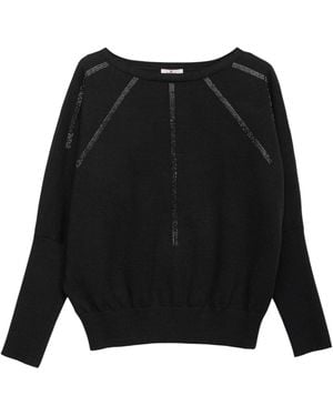 Niza Plain Knit Jumper - Black