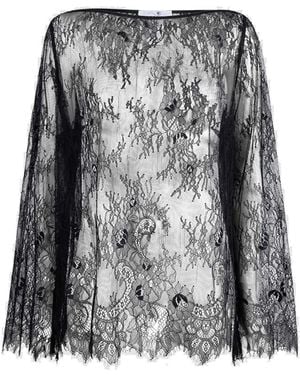 Sasha La Mer Bianca Lace Top, Whisper - Black