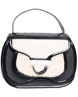 Santuario El Carriel Moderno Top Handle Crossbody Leather Cowhide Bag - Black