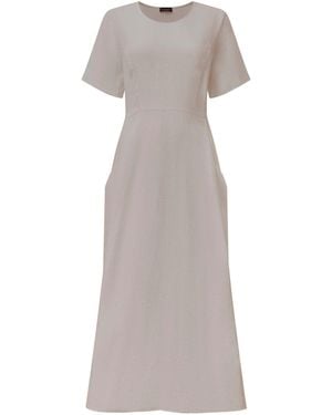 James Lakeland Neutrals Linen Taupe Pocket Midi Dress - Grey