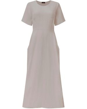 James Lakeland Neutrals Linen Taupe Pocket Midi Dress - Grey