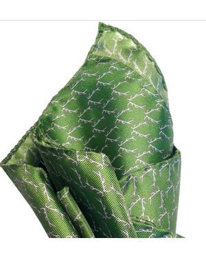 Lazyjack Press Buckwild Pocket Square - Green