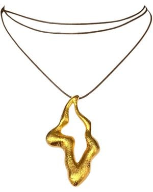 Eyeconic by Samar Ajram Ivy Leather Necklace - Metallic