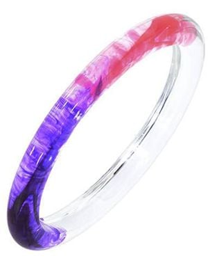 Gold & Honey Tie Dye Slip On Bangle - Purple