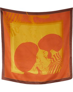 Dalziel Billie & Noah Silk Scarf - Orange