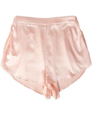 Soft Strokes Silk Pure Mulberry Silk Petal Shorts, Mid-Waist, Silk Charmeuse - Pink