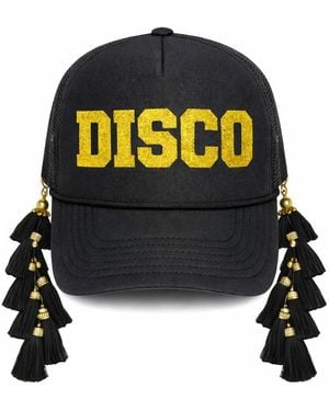 Julia Clancey Disco Glitter Chacha Trucker Cap - Black