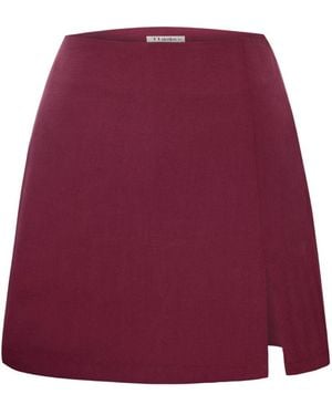 Thisisu Collection Vera Skort – Burgundy - Red