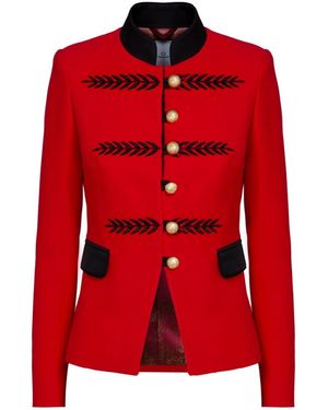The Extreme Collection Embroidery Militar Blazer Renata - Red