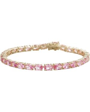 Juvetti Salto Tennis Bracelet Set With Sapphire - Pink
