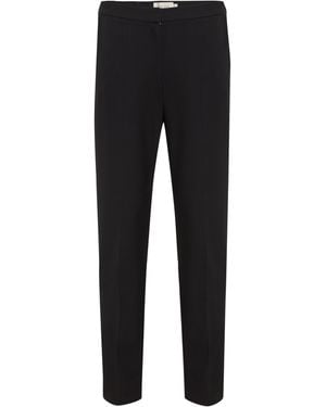 Exquise Slim Fit High Waist Woven Pants - Black