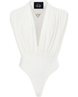 Vazaf Cut Of Diamonds Bodysuit - White