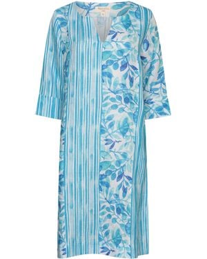 NoLoGo-chic Zen Waterfall Panel Print Dress - Blue