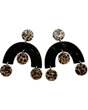 CLOSET REHAB Arch Drop Earrings - Black