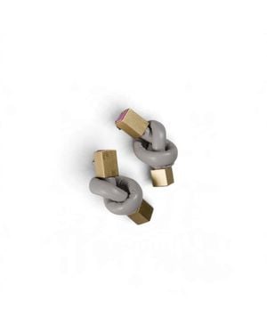 Svetlana Vukov Knot Earrings - Metallic