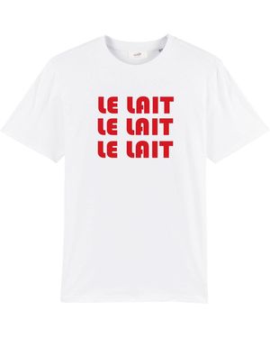 Fanclub Le Lait Retro Slogan T-Shirt - White