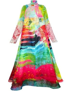 Maxjenny A-Shaped Maxi Dress - Green
