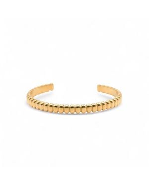 Miss Cecilia Beads Cuff Bangle - Metallic