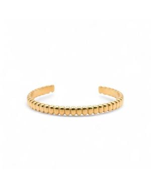 Miss Cecilia Beads Cuff Bangle - Metallic