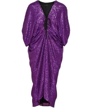 concept A trois Butterfly Ultraviolet Sequins Dress - Purple