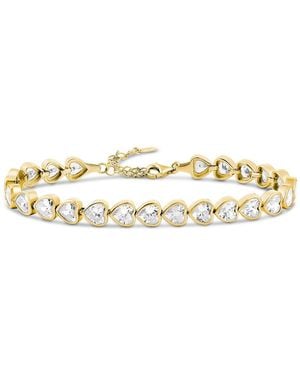 SHYMI Bezel-Set Heart Tennis Bracelet - Metallic
