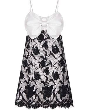 Lisa The Label Out There Bow Belle Slip Dress - Black