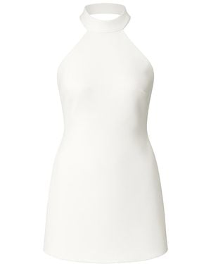 NAZLI CEREN Marcel Mini Crepe Dress - White