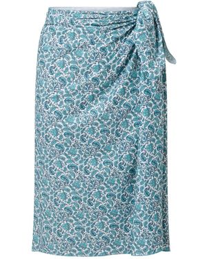 Aqva Swimwear Sarong Skirt Illetes - Blue