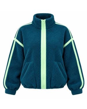 Girl In Mind Mimi Contrast Zip Fleece - Blue