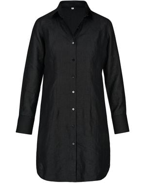 Antra Designs The Classic Linen Shirt Dress - Black
