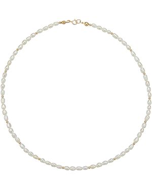Lily & Roo Beaded Seed Pearl Choker - Metallic
