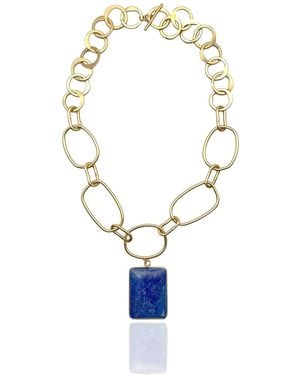 Rare Matters Jewelry Lapis Pendant Necklace - Blue
