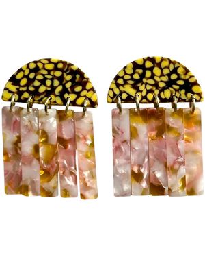 CLOSET REHAB Fringe Earrings - Yellow