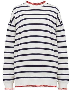 Sugarhill Noah Sweatshirt Off, Embroidery Trim - White