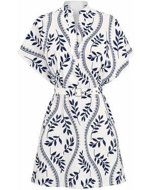 Curated Row Milo Belted Mini Shirt Dress - Blue