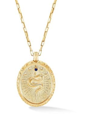 Dower & Hall Snake Talisman Necklace - Metallic